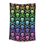 Rainbow Skull and Crossbones  Small Tapestry