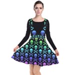 Rainbow Skull and Crossbones  Plunge Pinafore Dress