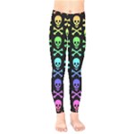 Rainbow Skull and Crossbones  Kids  Legging