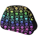 Rainbow Skull and Crossbones  Full Print Accessory Pouch (Big)