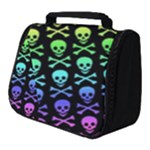 Rainbow Skull and Crossbones  Full Print Travel Pouch (Small)