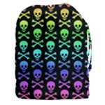 Rainbow Skull and Crossbones  Drawstring Pouch (XXXL)