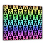 Rainbow Skull Checkerboard Canvas 24  x 20  (Stretched)