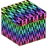 Rainbow Skull Checkerboard Storage Stool 12 