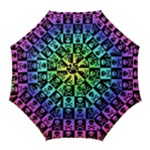 Rainbow Skull Checkerboard Golf Umbrella