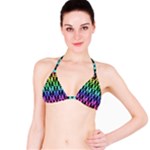 Rainbow Skull Checkerboard Bikini Top