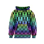 Rainbow Skull Checkerboard Kids  Pullover Hoodie