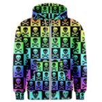 Rainbow Skull Checkerboard Men s Zipper Hoodie
