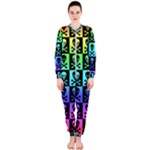 Rainbow Skull Checkerboard OnePiece Jumpsuit (Ladies)