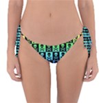 Rainbow Skull Checkerboard Reversible Bikini Bottom