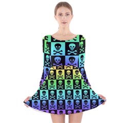 Long Sleeve Velvet Skater Dress 