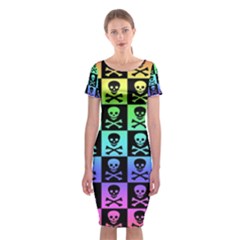 Classic Short Sleeve Midi Dress Front Classic Short Sleeve Midi Dress Front