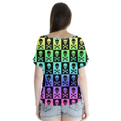 V-Neck Flutter Sleeve Top 