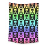 Rainbow Skull Checkerboard Medium Tapestry
