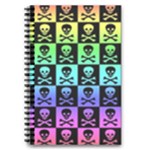 Rainbow Skull Checkerboard 5.5  x 8.5  Notebook