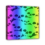 Rainbow Skull Collection Mini Canvas 6  x 6  (Stretched)