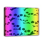 Rainbow Skull Collection Canvas 10  x 8  (Stretched)