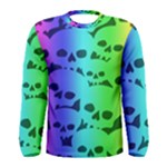 Rainbow Skull Collection Men s Long Sleeve Tee