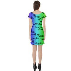 Short Sleeve Skater Dress Back Short Sleeve Skater Dress Back