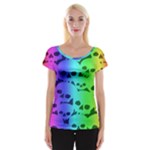 Rainbow Skull Collection Cap Sleeve Top