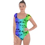 Rainbow Skull Collection Short Sleeve Leotard 