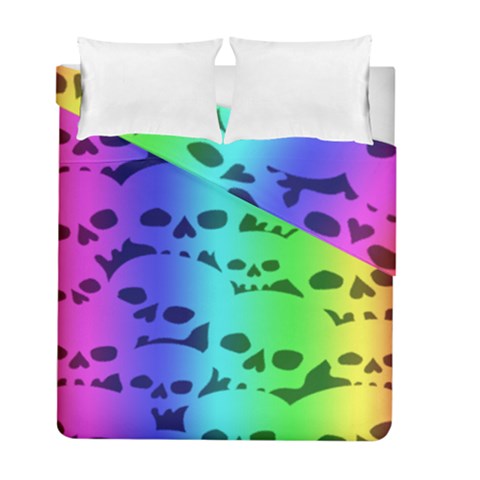 Rainbow Skull Collection Duvet Cover Double Side (Full/ Double Size) from ArtsNow.com