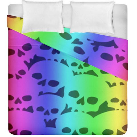 Rainbow Skull Collection Duvet Cover Double Side (King Size) from ArtsNow.com