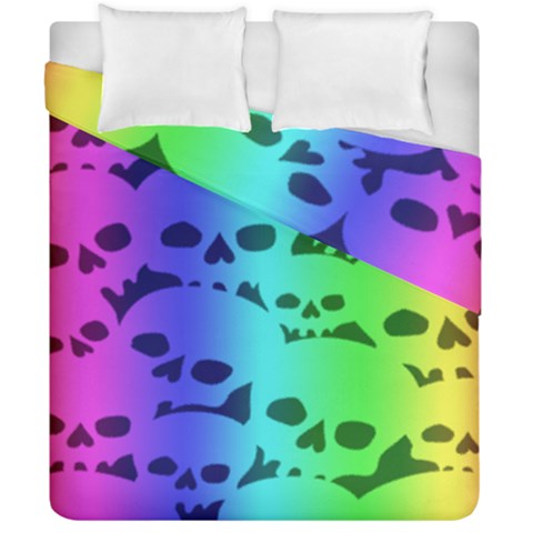 Rainbow Skull Collection Duvet Cover Double Side (California King Size) from ArtsNow.com