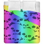 Rainbow Skull Collection Duvet Cover Double Side (California King Size)