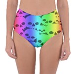 Rainbow Skull Collection Reversible High-Waist Bikini Bottoms