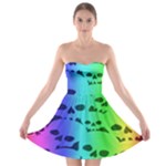 Rainbow Skull Collection Strapless Bra Top Dress