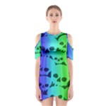 Rainbow Skull Collection Shoulder Cutout One Piece Dress