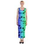 Rainbow Skull Collection Fitted Maxi Dress