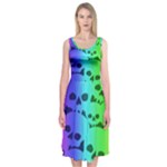 Rainbow Skull Collection Midi Sleeveless Dress