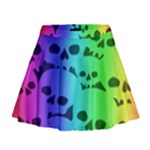 Rainbow Skull Collection Mini Flare Skirt