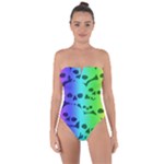 Rainbow Skull Collection Tie Back One Piece Swimsuit