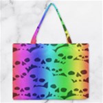 Rainbow Skull Collection Zipper Medium Tote Bag