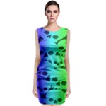 Rainbow Skull Collection Sleeveless Velvet Midi Dress