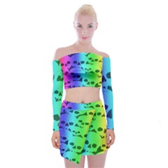Off Shoulder Top with Mini Skirt Set 