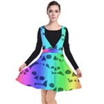 Rainbow Skull Collection Plunge Pinafore Dress