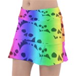 Rainbow Skull Collection Tennis Skirt