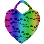 Rainbow Skull Collection Giant Heart Shaped Tote