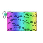 Rainbow Skull Collection Canvas Cosmetic Bag (Medium)