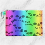 Rainbow Skull Collection Canvas Cosmetic Bag (XL)