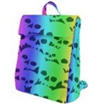 Rainbow Skull Collection Flap Top Backpack