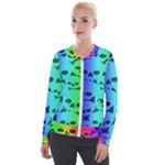 Rainbow Skull Collection Velour Zip Up Jacket