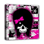 Scene Kid Girl Skull Mini Canvas 8  x 8  (Stretched)