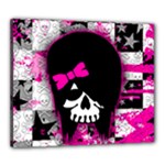 Scene Kid Girl Skull Canvas 24  x 20  (Stretched)