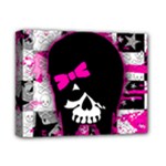 Scene Kid Girl Skull Deluxe Canvas 14  x 11  (Stretched)