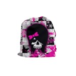 Scene Kid Girl Skull Drawstring Pouch (Medium)